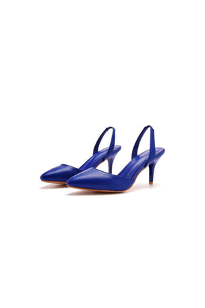 Simple Elegant Pointed Toe Stiletto Slingback High Heels - KissProm