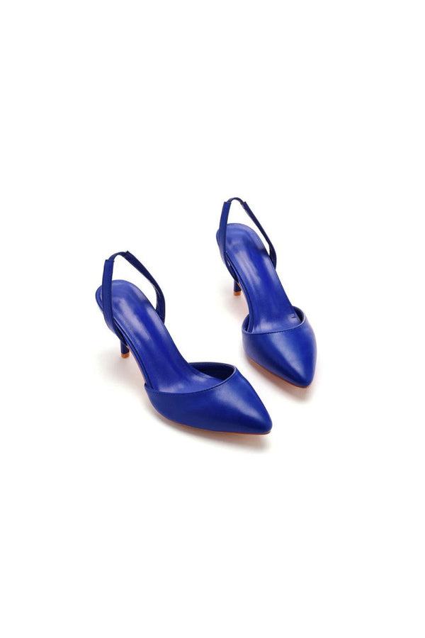 Simple Elegant Pointed Toe Stiletto Slingback High Heels - KissProm