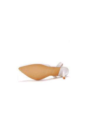 Simple Elegant Pointed Toe Stiletto Slingback High Heels - KissProm