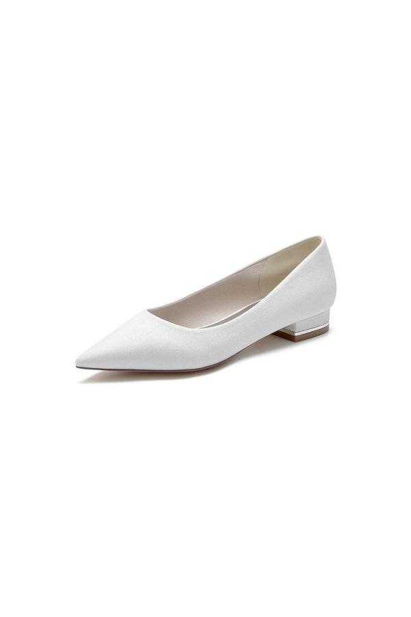Simple Sequin Pointed Toe Flats - KissProm