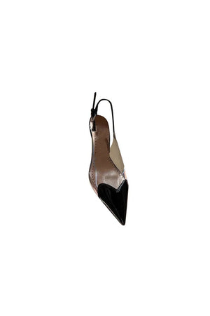 Yellow Stiletto Heel Mid Heel Sandals - KissProm