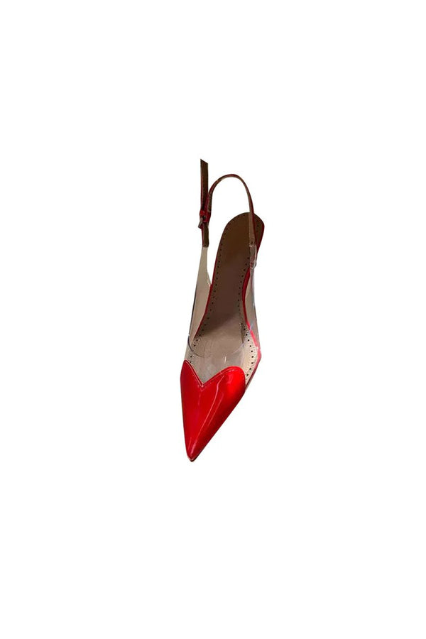 Yellow Stiletto Heel Mid Heel Sandals - KissProm