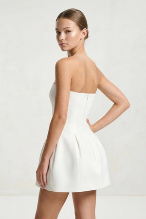 Strapless A-Line Graduation Dress With Button – Graduation Dresses by KissProm | Available at KissProm