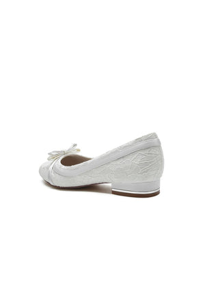Lace Flats Sandal with Bow Bridal - KissProm