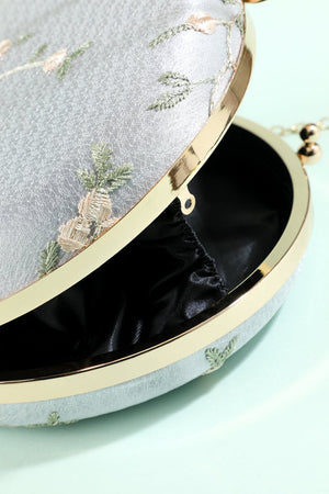 White Embroidery Handbag - KissProm