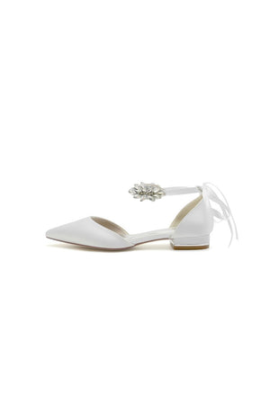 Champagne High Heels with Ornate Crystal and Pearl Accent - KissProm