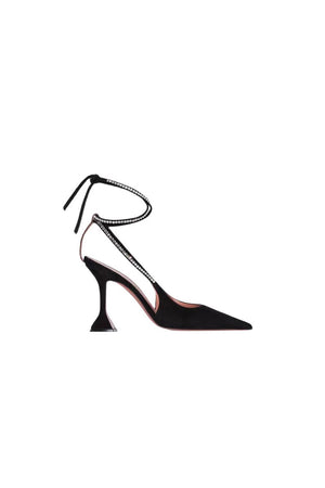White Lace Up High Heel Sandals - KissProm