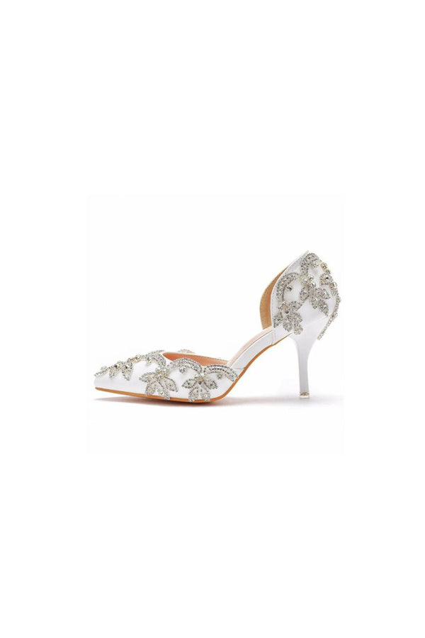 Woman's Wedding Shoes Pointed Toe rhinestone Stiletto – Shoes by KissProm | Available at KissProm