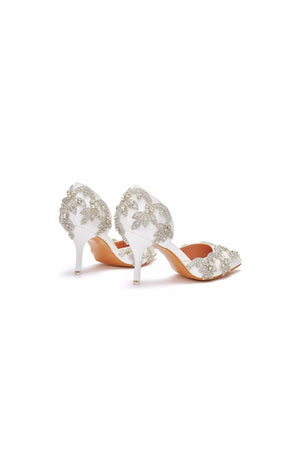 Woman's Wedding Shoes Pointed Toe rhinestone Stiletto – Shoes by KissProm | Available at KissProm