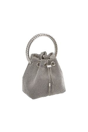 Women’s Small Rhinestone Clutch Bucket Bags - KissProm