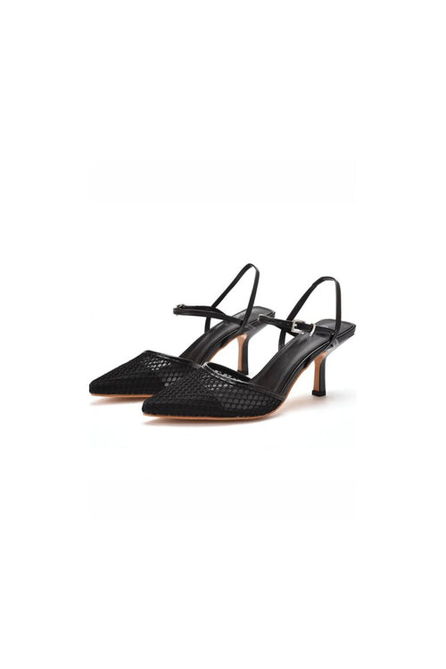 Women's Leatherette With Ankle Strap Closed Toe Stiletto Heel Wedding Shoes - KissProm