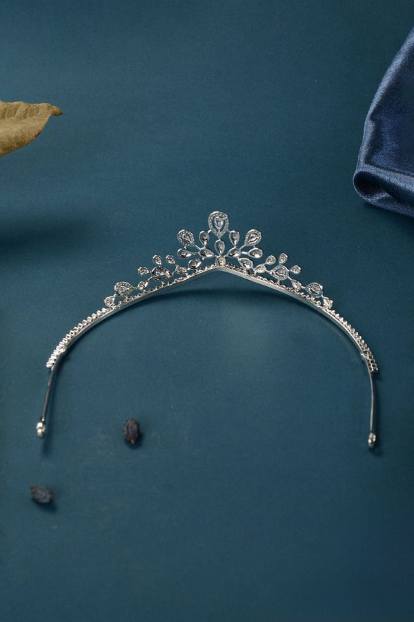Women's Silver Cubic Zirconia Crowns - KissProm