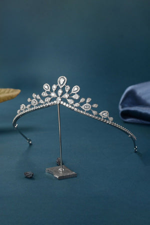Women's Silver Cubic Zirconia Crowns - KissProm