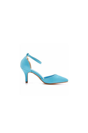 Women's Wedding Shoes Pointed Toe Ankle Strap Stiletto Heels - KissProm