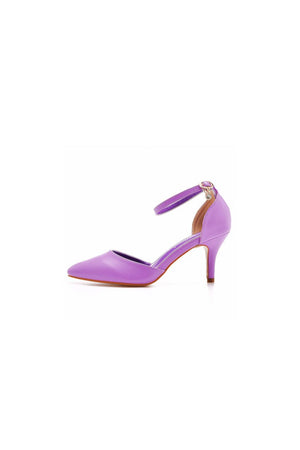 Women's Wedding Shoes Pointed Toe Ankle Strap Stiletto Heels - KissProm