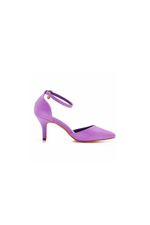 Women's Wedding Shoes Pointed Toe Ankle Strap Stiletto Heels - KissProm