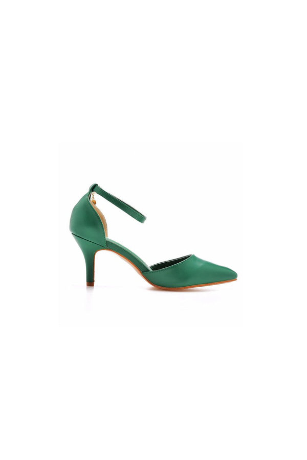 Women's Wedding Shoes Pointed Toe Ankle Strap Stiletto Heels - KissProm