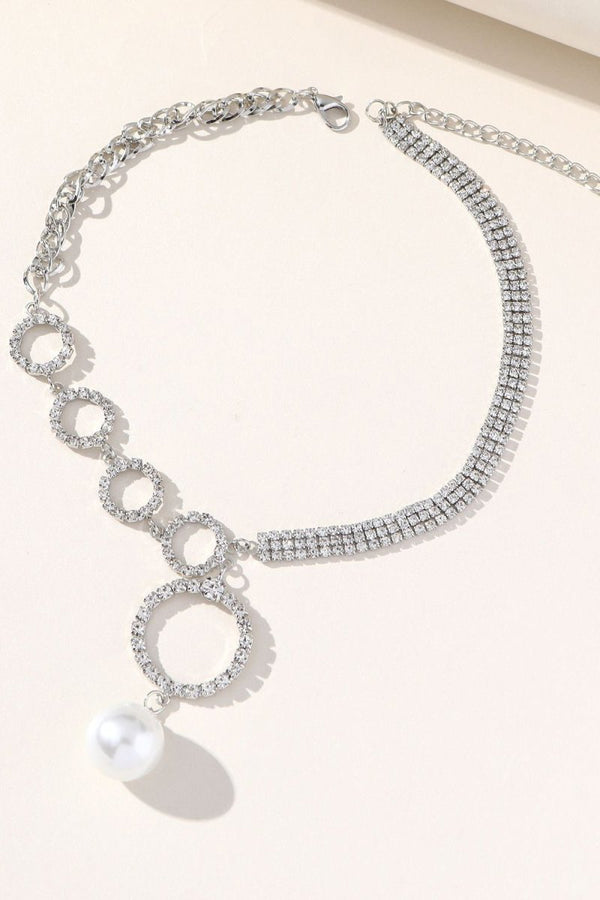 Silver Sparking Rhinestone Choker Necklace - KissProm