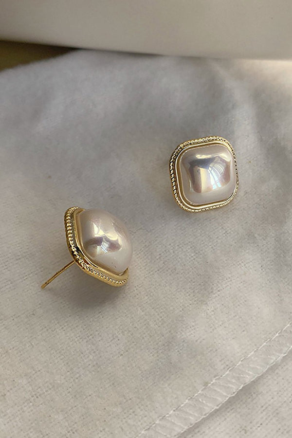 Vintage Square Pearl Earrings – Accessories by KissProm | Available at KissProm