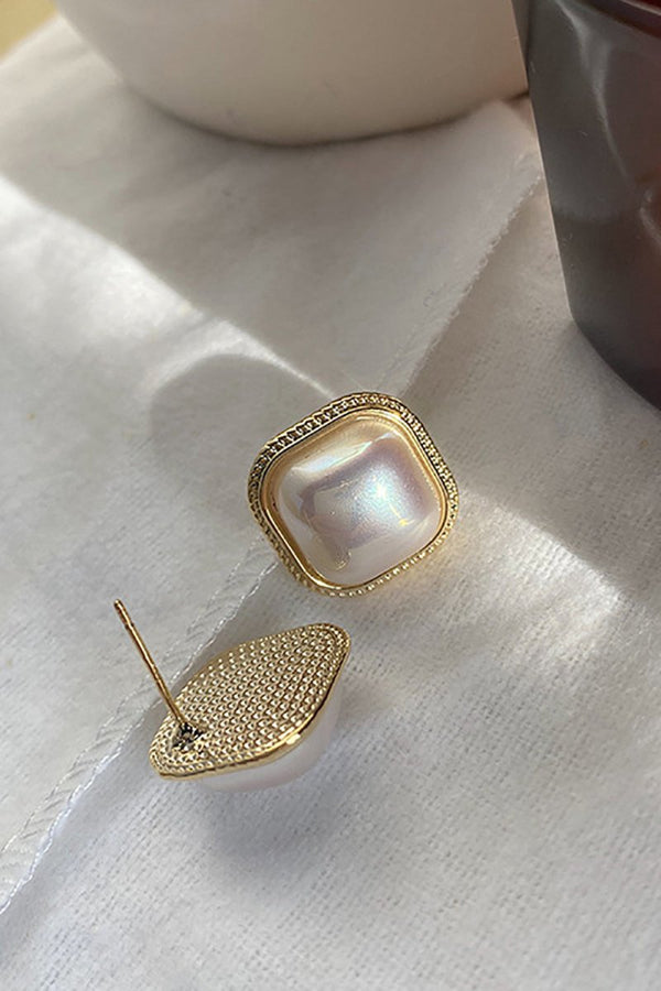 Vintage Square Pearl Earrings – Accessories by KissProm | Available at KissProm